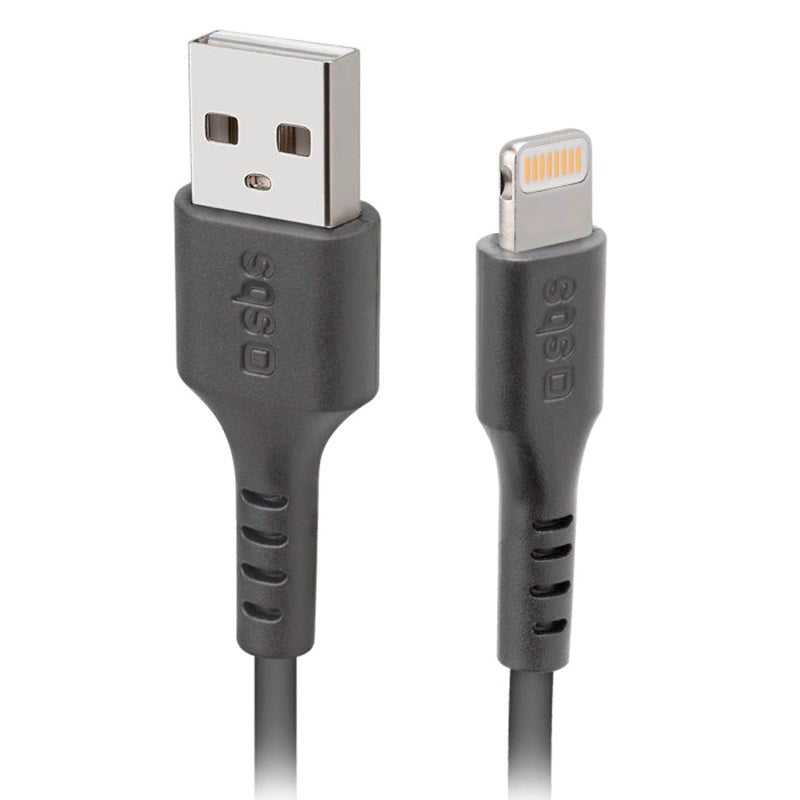 SBS USB-A til Lightning Kabel - 1 Meter - MFI - 480 Mbit/s - Svart