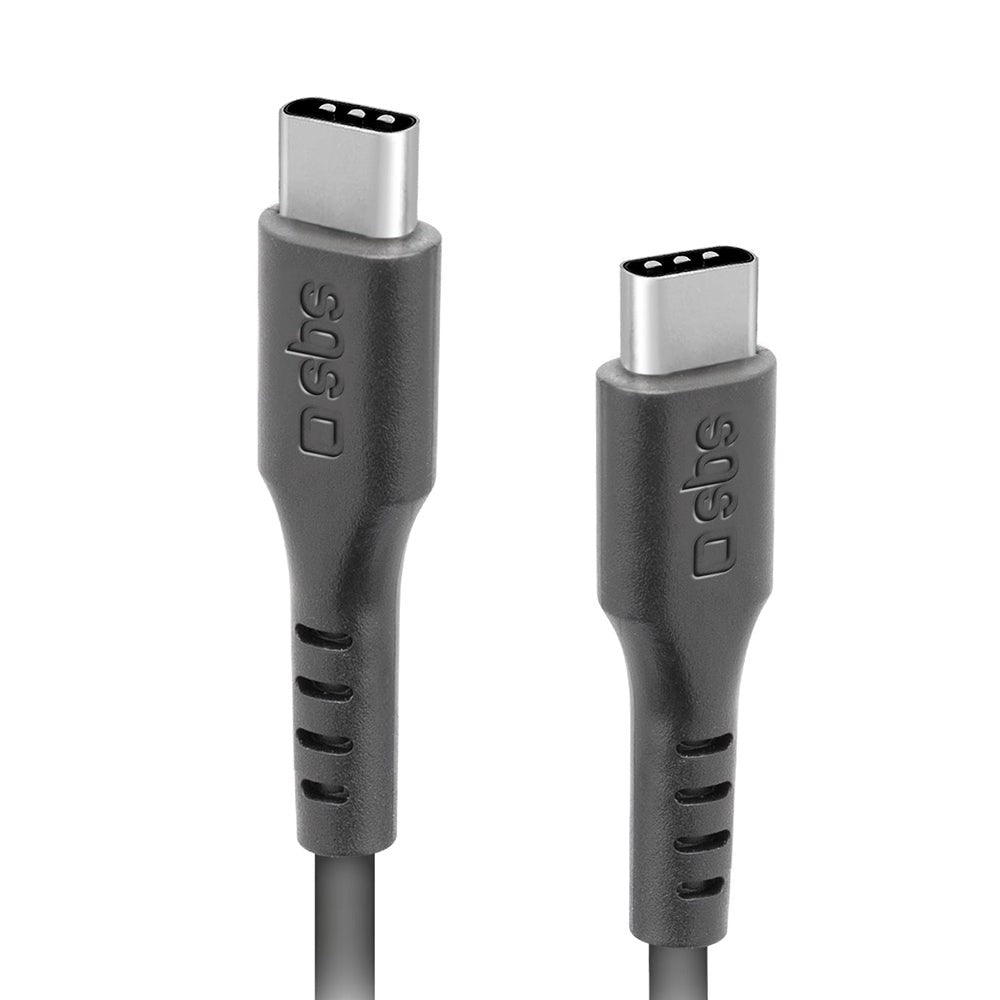 SBS USB-C til USB-C Kabel - 3 Meter - 25W (PD) - Svart