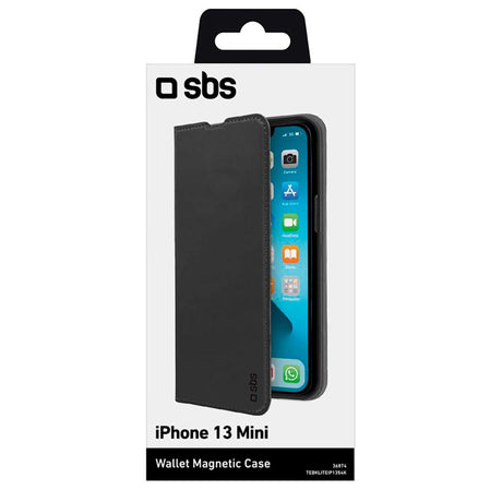 iPhone 13 Mini SBS Book Wallet Lite Flip Deksel med Magnetfunksjon - Svart