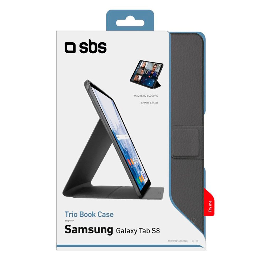 SBS Samsung Galaxy Tab S8 Book Pro Case - Svart