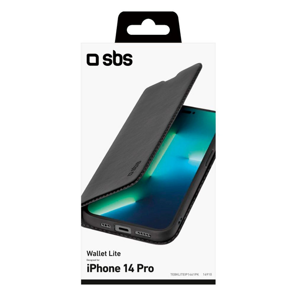 iPhone 14 Pro SBS Wallet Lite Deksel - Svart