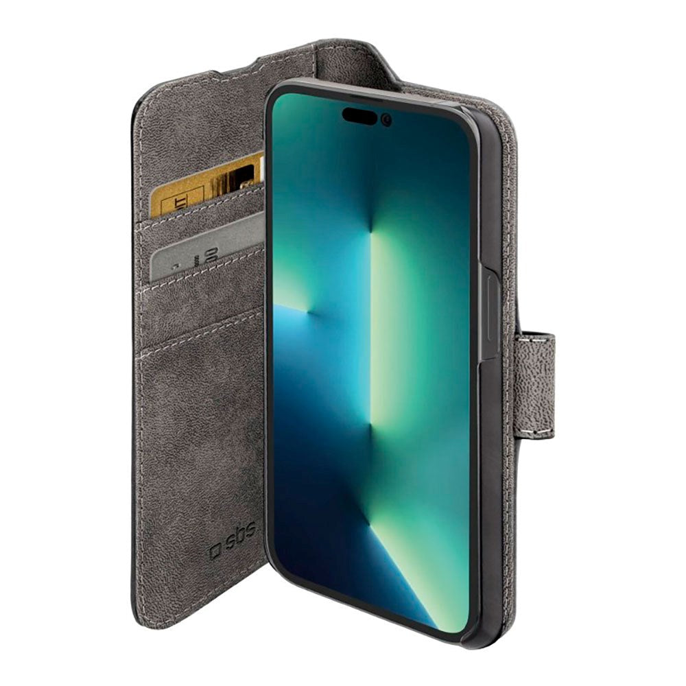 iPhone 14 Pro SBS Wallet Stand Deksel - Svart