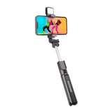 SBS Universal Selfie Stick m. Innebygd LED & Tripod - Maks Mobil: 60 - 90mm - Svart