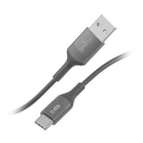 SBS x GREEN_E USB-A til USB-C-kabel 30W med Resirkuleringssett - 1.2 m - Svart