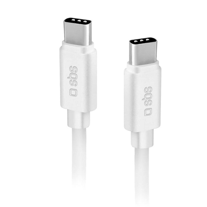 SBS Polo Collection USB-C til USB-C Kabel - 1 Meter - 480 Mbit/s - Hvit