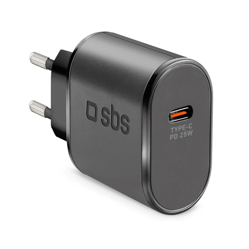 SBS 25W Power Delivery Vegglader med USB-C - Sort