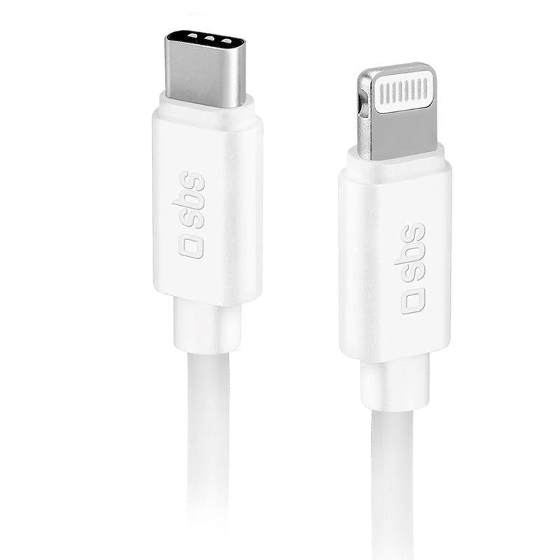 SBS Polo Collection USB-C til Lightning Kabel - 1.5 Meter - 480 Mbit/s - Hvit