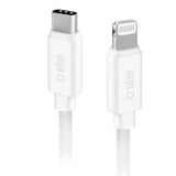 SBS Polo Collection USB-C til Lightning Kabel - 1.5 Meter - 480 Mbit/s - Hvit