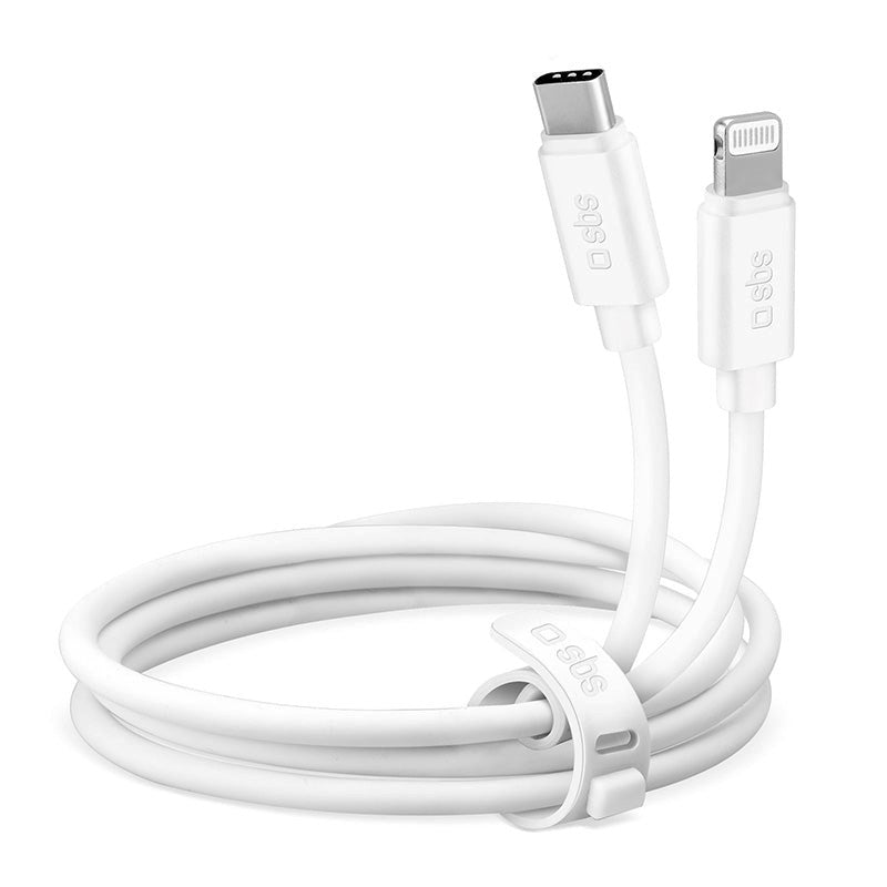 SBS Polo Collection USB-C til Lightning Kabel - 1.5 Meter - 480 Mbit/s - Hvit