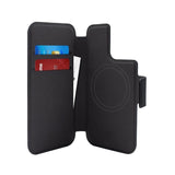 iPhone 14 Pro / 13 Pro Puro Folio Flip Deksel med Lommebok - MagSafe Kompatibel - Svart