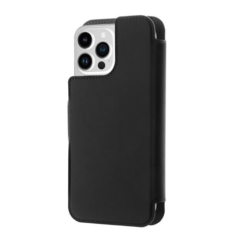 iPhone 14 Pro / 13 Pro Puro Folio Flip Deksel med Lommebok - MagSafe Kompatibel - Svart
