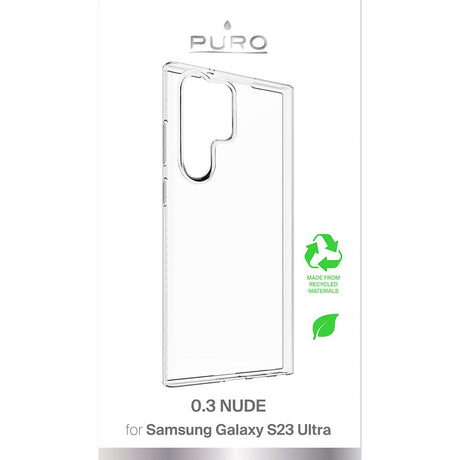 Samsung Galaxy S23 Ultra Puro "NUDE" Ultra Slim Plast Bakdeksel 0.3mm - Gjennomsiktig