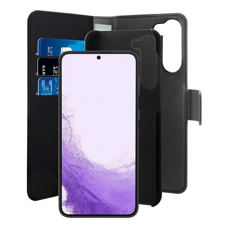 Samsung Galaxy S23 Puro Wallet Detachable 2-In-1 Deksel - Svart