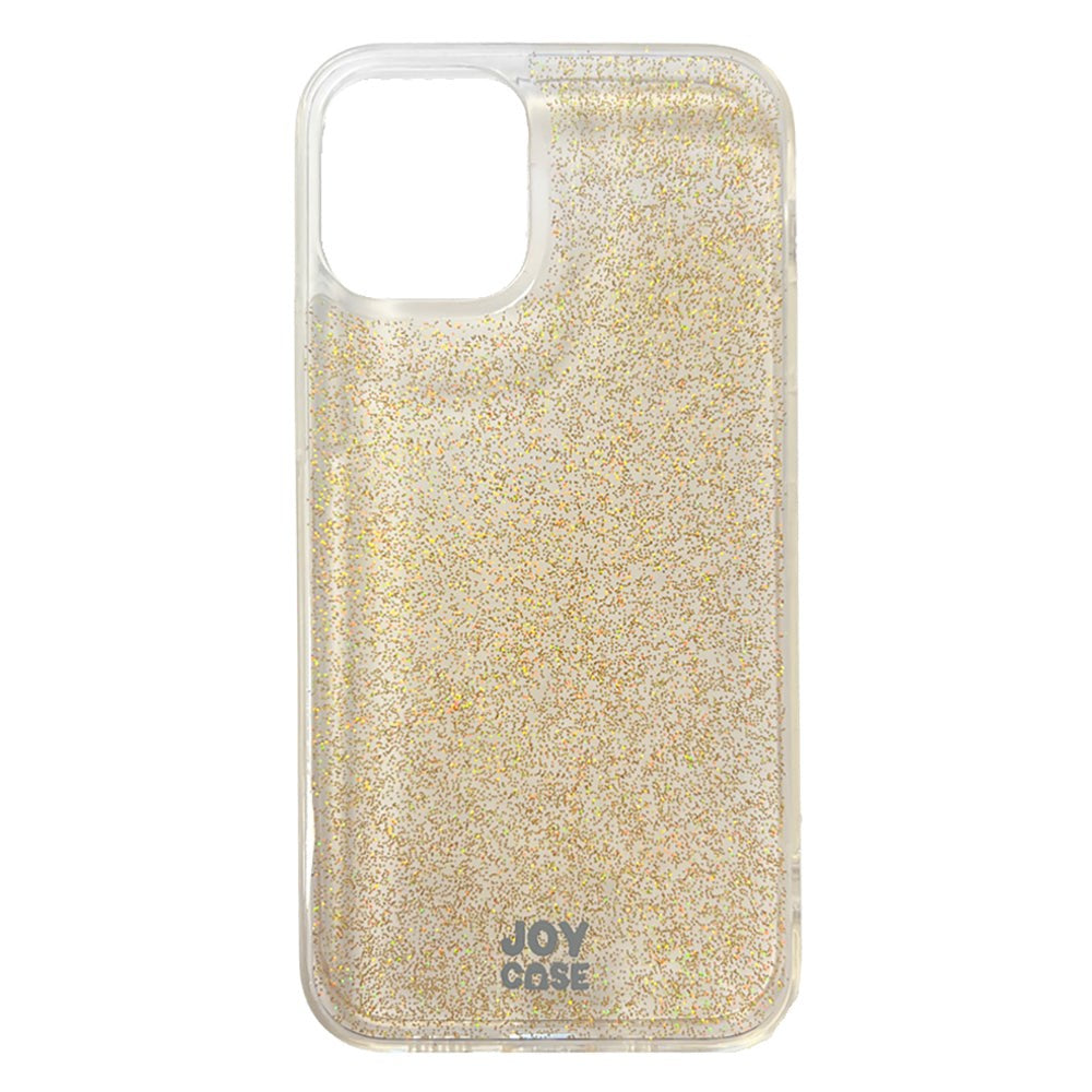 iPhone 12 Mini Joy Deksel Hybrid Glitter Deksel - Gjennomsiktig / Gull