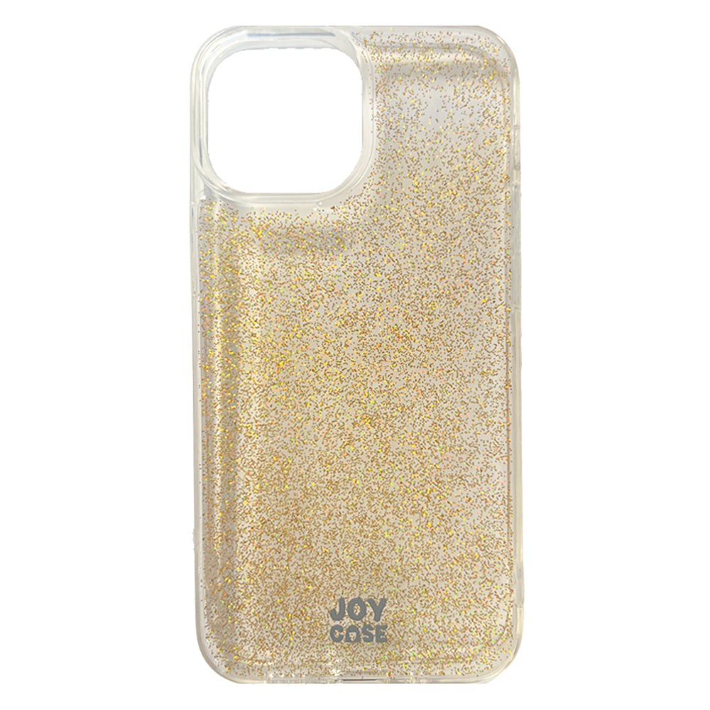 iPhone 13 Mini Joy Deksel Hybrid Glitter Deksel - Gjennomsiktig / Gull