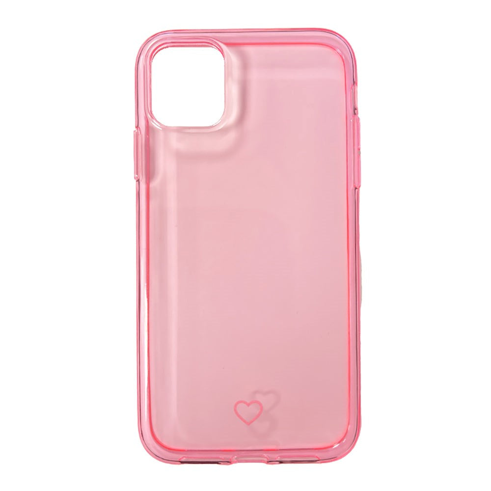 iPhone 11 Joy Case Fleksibelt Plast Deksel - Gjennomsiktig / Pink