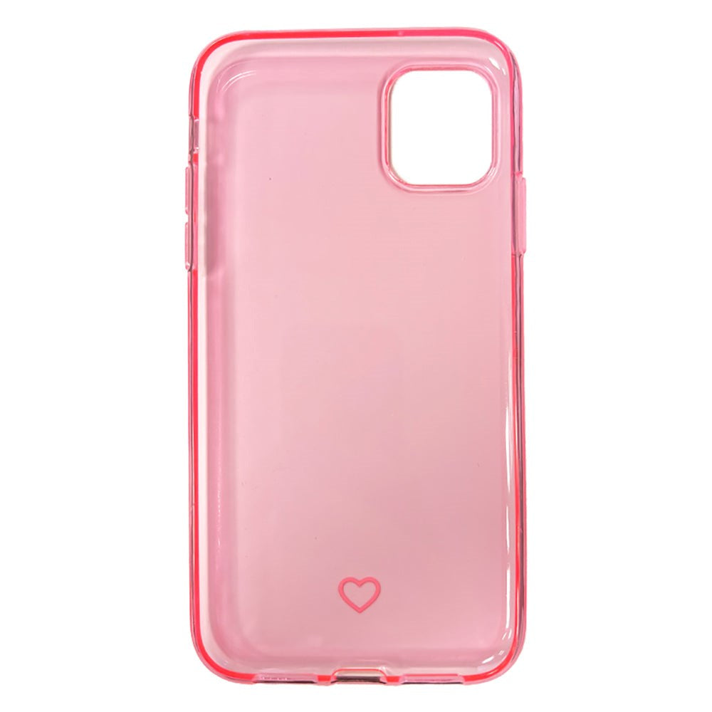 iPhone 11 Joy Case Fleksibelt Plast Deksel - Gjennomsiktig / Pink