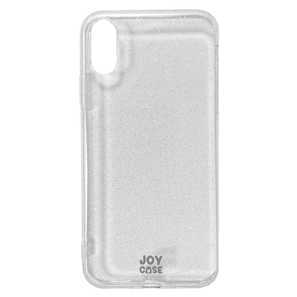 iPhone X / XS Joy Case Fleksibelt Plast Deksel med Glimmer - Gjennomsiktig / Sølv