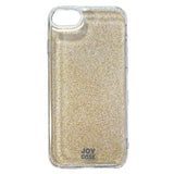 iPhone SE (2022 / 2020) / 8 / 7 Joy Case Hybrid Glitter Bagside Cover - Gennemsigtig / Guld