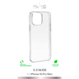 iPhone 15 Pro Max Puro "NUDE" Ultra Slim Plast Bakdeksel 0.3mm - Gjennomsiktig