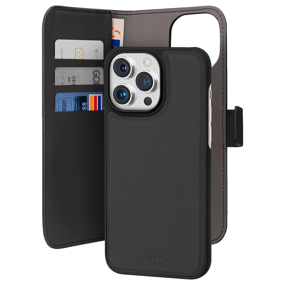 iPhone 15 Pro Max Puro Wallet Detachable 2-In-1 Deksel - Svart