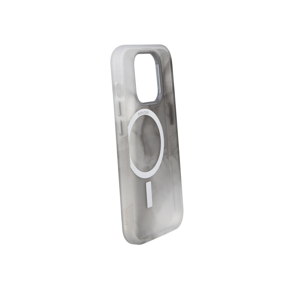 iPhone 15 Pro Max Puro AQUA Fleksibelt Plast Deksel - MagSafe Kompatibel - Grå