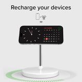 SBS Qi2 2-i-1 Magnetisk Trådløs Lader - MagSafe Kompatibel - Hvit