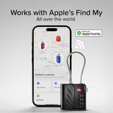 TSA-Hengelås Kompatibel med Apple FindMy - GPS & Bluetooth-Sporing - Svart