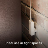 SBS 65W Flexi Sammenleggbar Vegglader m. 1x USB-A & 1x USB-C - Hvit