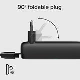 SBS 2-i-1 Hybrid PowerBank & Vegglader m. USB-C Kabel - 5000 mAh / 20W - Svart