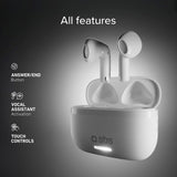 SBS Air Space True Wireless In-Ear Hodetelefoner med Active Noise Cancelling - Hvit