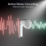 SBS Air Space True Wireless In-Ear Hodetelefoner med Active Noise Cancelling - Hvit