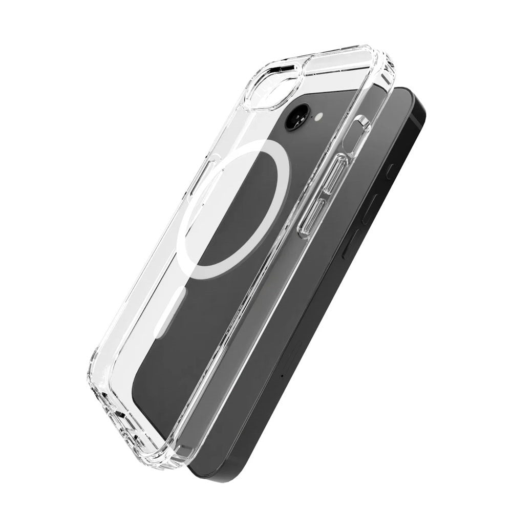 iPhone 17e / 16e PURO LITE MAG Hybrid Deksel - MagSafe Kompatibel - Gjennomsiktig / Hvit