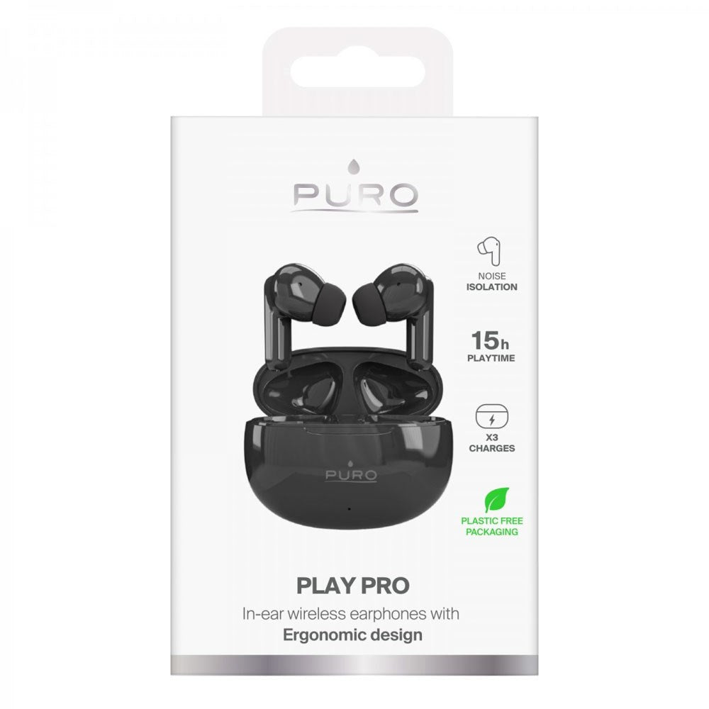 Puro Play Pro True Wireless Hodetelefoner – In-Ear – Svart