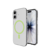 iPhone 17 PURO LITE MAG Hybrid Deksel - MagSafe Kompatibel - Gjennomsiktig / Grønn