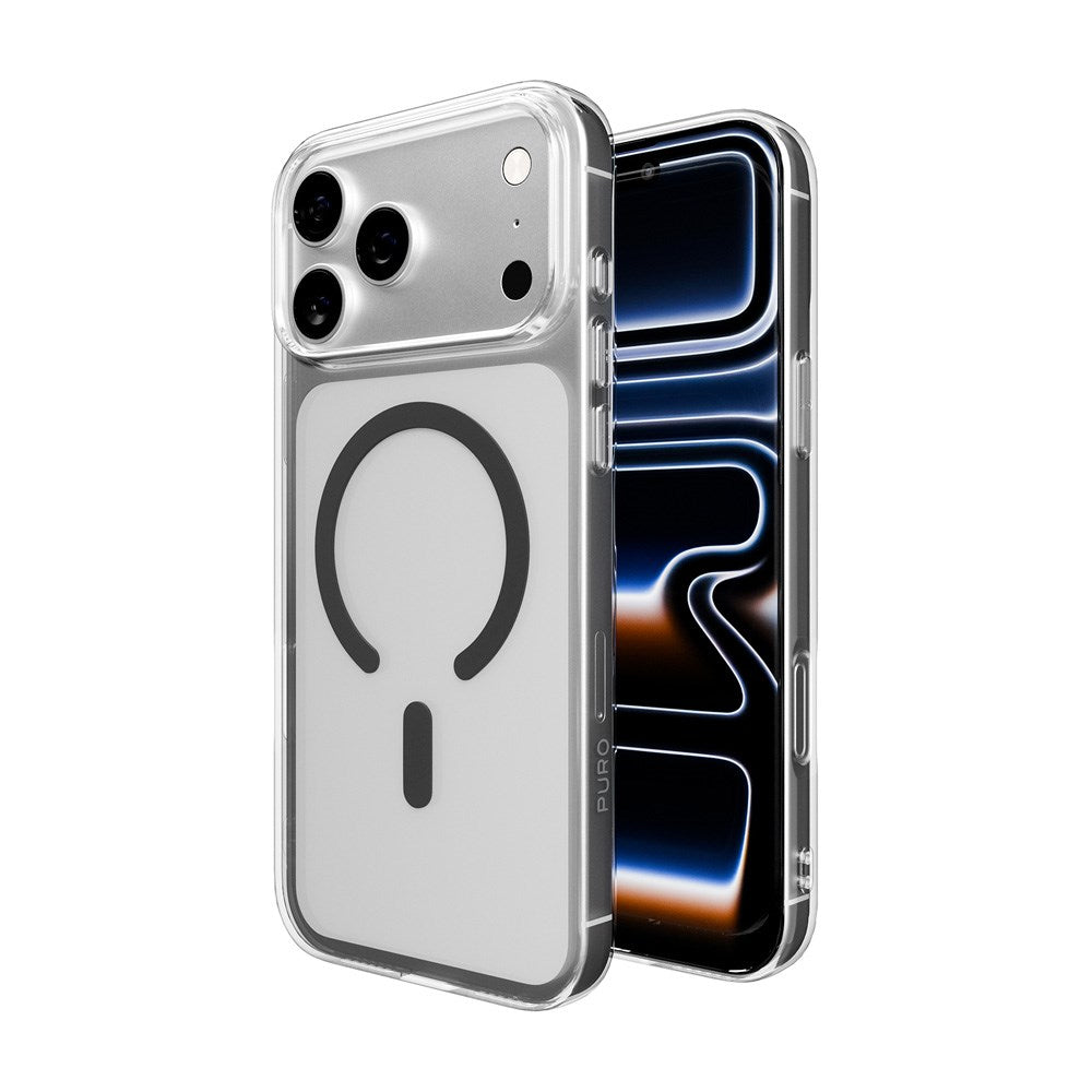 iPhone 17 Pro PURO LITE MAG Hybrid Deksel - MagSafe Kompatibel - Gjennomsiktig / Svart