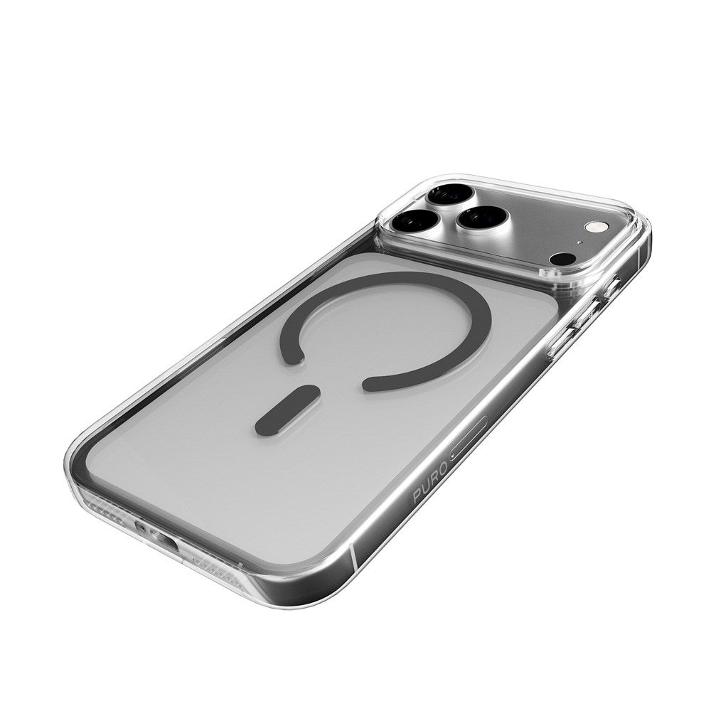 iPhone 17 Pro PURO LITE MAG Hybrid Deksel - MagSafe Kompatibel - Gjennomsiktig / Svart