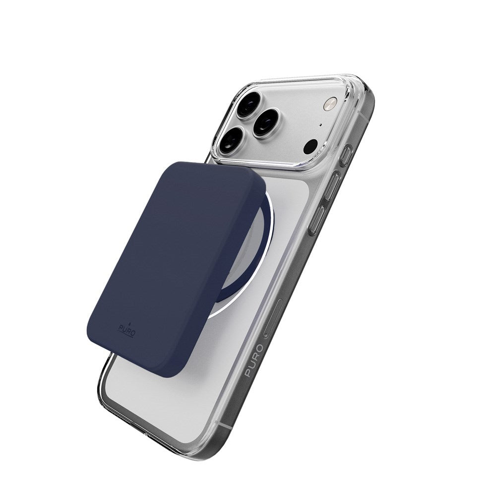 iPhone 17 Pro PURO LITE MAG Hybrid Deksel - MagSafe Kompatibel - Gjennomsiktig / Blå
