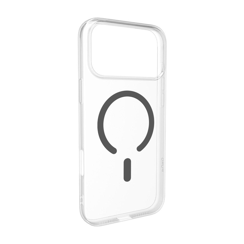 iPhone 17 Pro PURO LITE MAG Hybrid Deksel - MagSafe Kompatibel - Gjennomsiktig / Grå