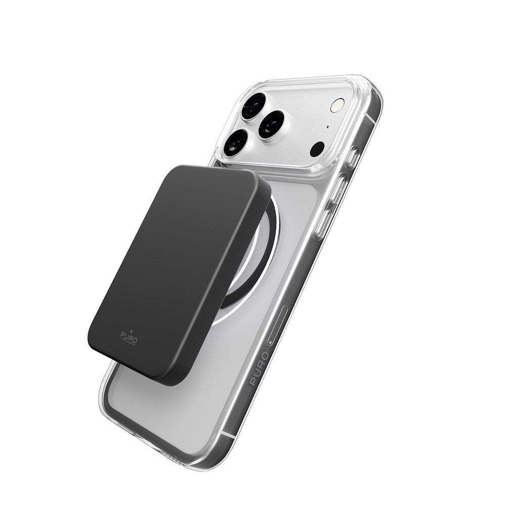 iPhone 17 Pro Max PURO LITE MAG Hybrid Deksel - MagSafe Kompatibel - Gjennomsiktig / Grå