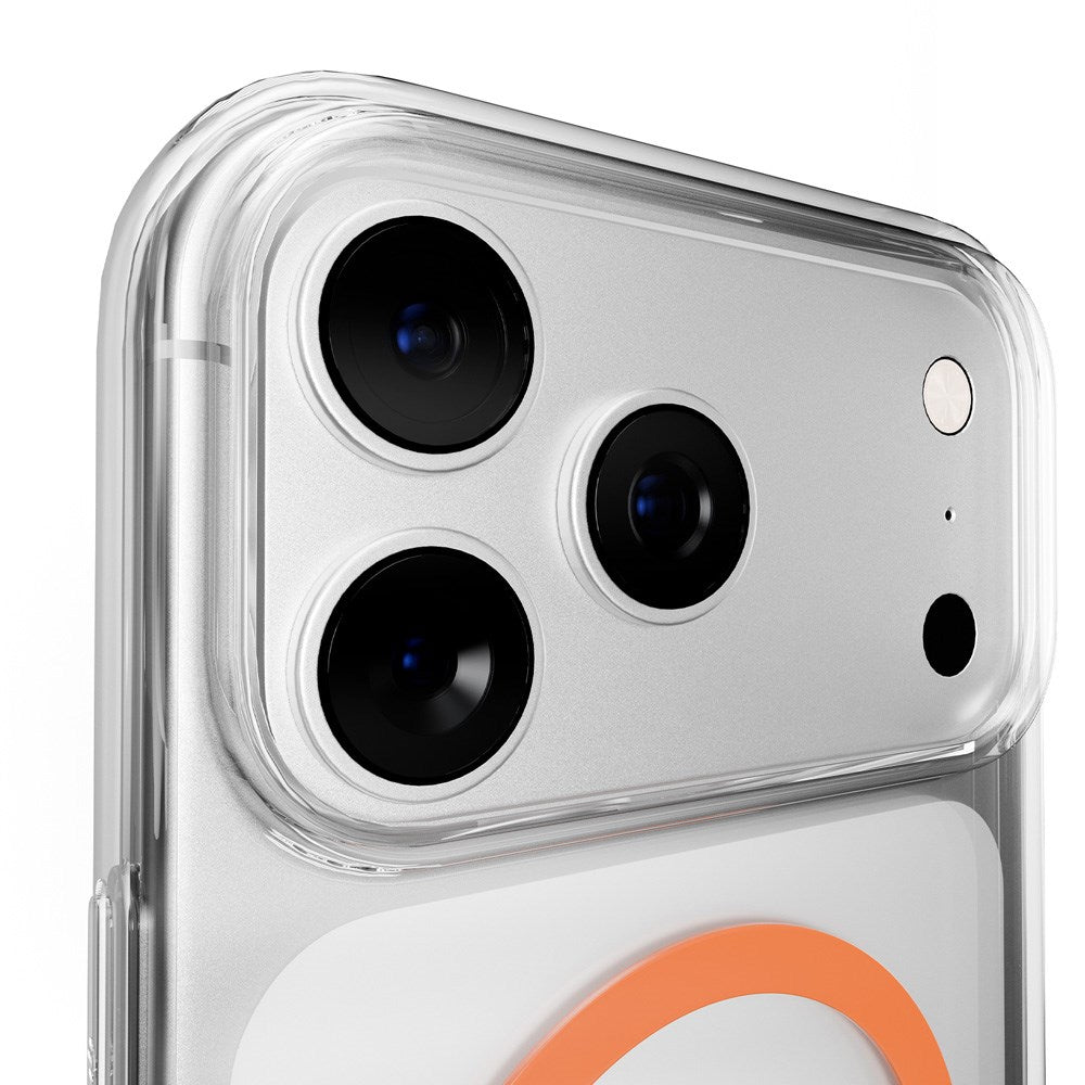 iPhone 17 Pro Max PURO LITE MAG Hybrid Deksel - MagSafe Kompatibel - Gjennomsiktig / Oransje