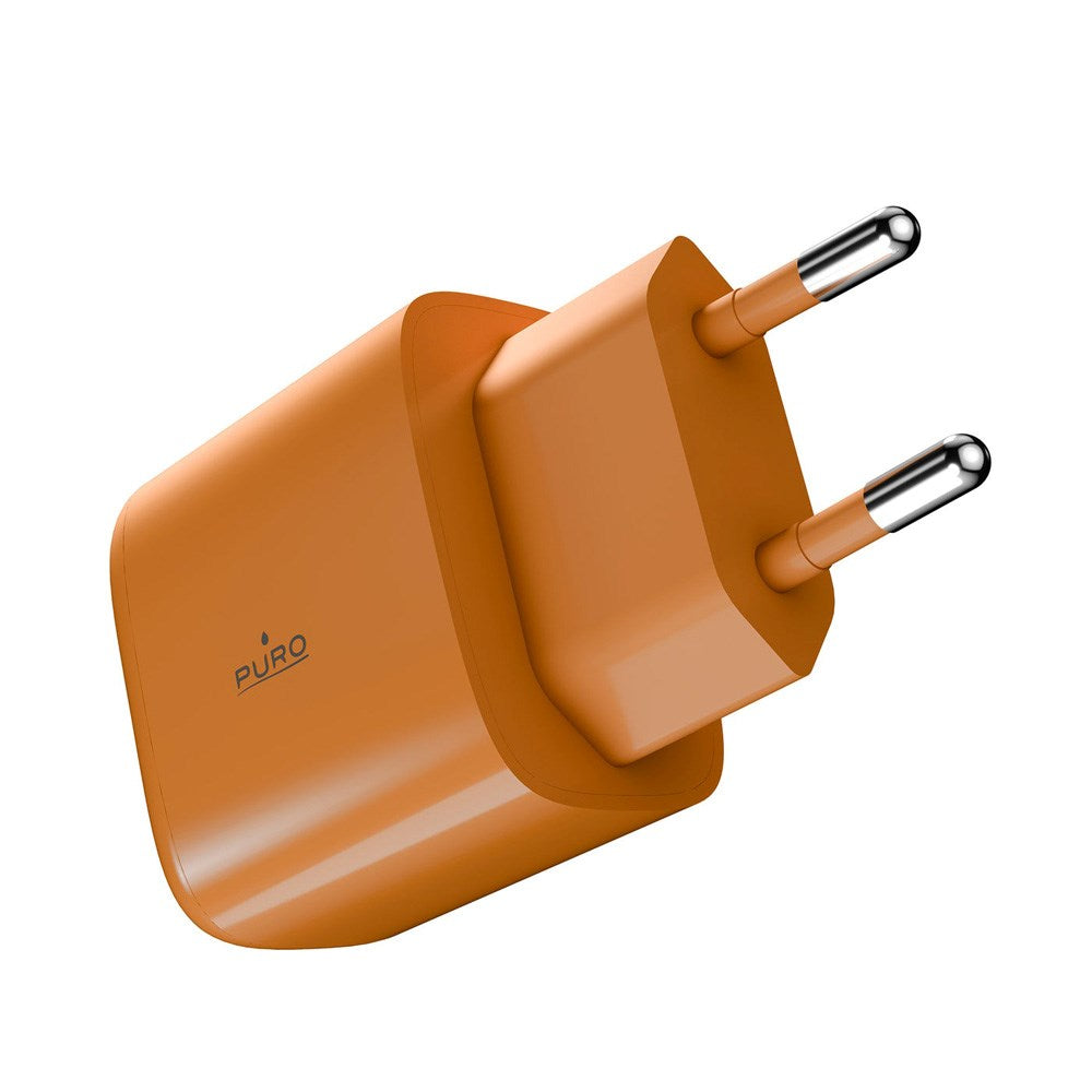 Puro Pro Lite Vegglader 30W med 1 x USB-C & Power Delivery - Oransje