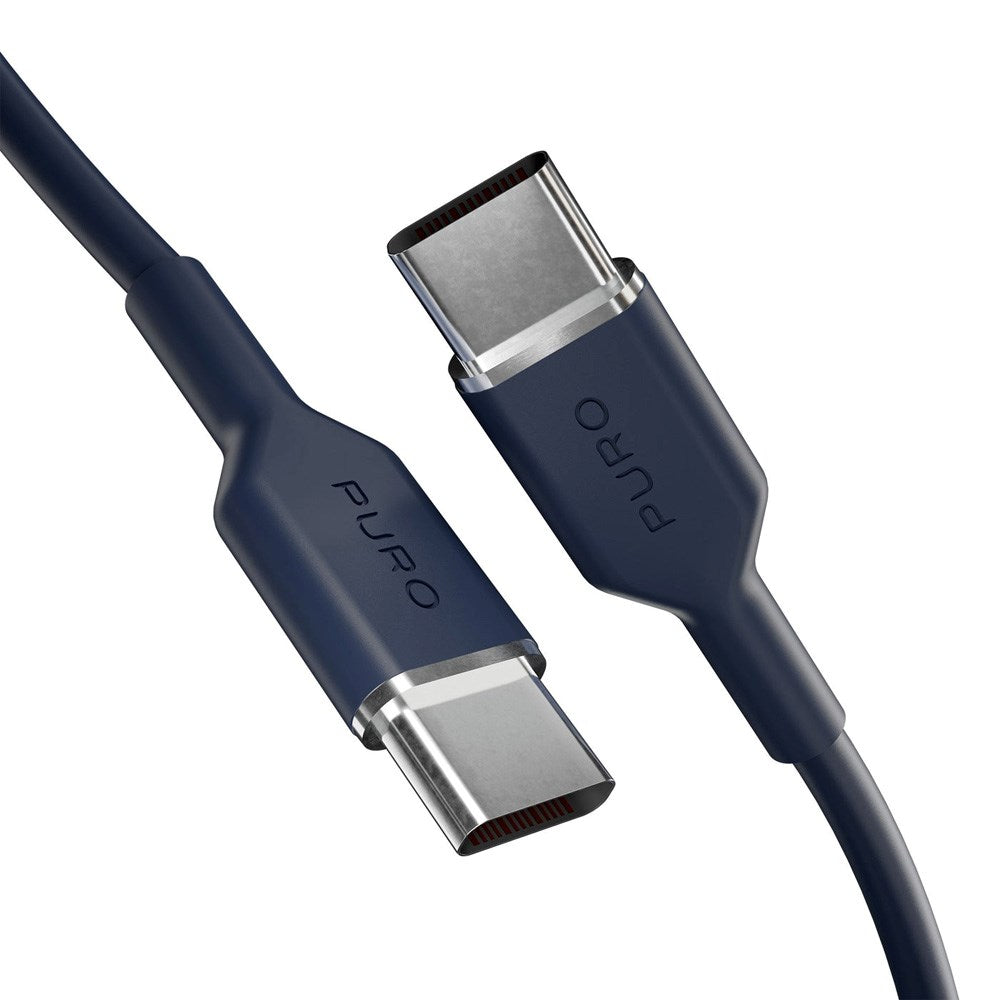 Puro ICON USB-C til USB-C-Kabel med 25W – 1,5m – Mørk Blå