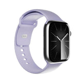 Apple Watch (38/40/SE/41/42mm) Puro ICON Silikon Klokkerem - Lavender Blue