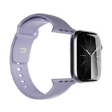 Apple Watch (38/40/SE/41/42mm) Puro ICON Silikon Klokkerem - Lavender Blue
