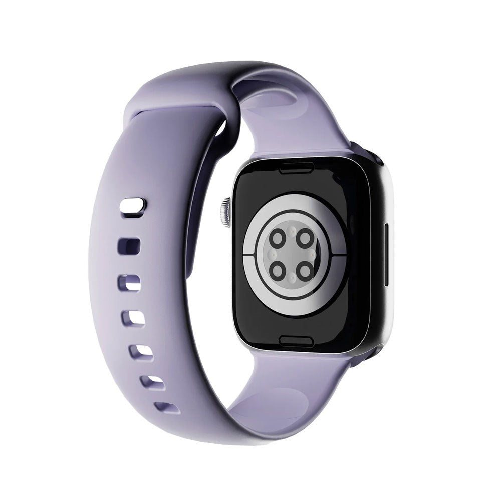 Apple Watch (38/40/SE/41/42mm) Puro ICON Silikon Klokkerem - Lavender Blue