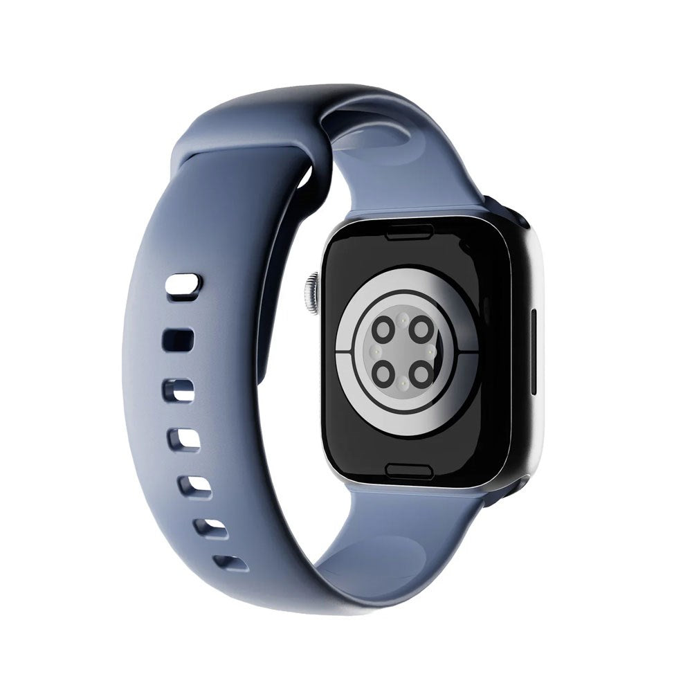 Apple Watch (38/40/SE/41/42mm) Puro ICON Silikon Klokkerem - Ice Blue