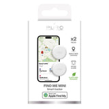 Puro Find Me Mini Dual Smart Tracker - Apple Find My & Android Find Hub - 2 stk - Hvit