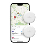 Puro Find Me Mini Dual Smart Tracker - Apple Find My & Android Find Hub - 2 stk - Hvit