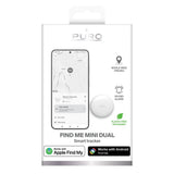 Puro Find Me Mini Dual Smart Tracker - Apple Find My & Android Find Hub - Hvit